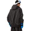 GSOU SNOW Men Ski Jacket Women Baggy Snowboard Jacket Snow Coat Mountain Jacket Hooded Waterproof Windproof Reflective Strip(Black)