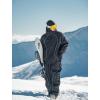 GSOU SNOW Men Ski Jacket Women Baggy Snowboard Jacket Snow Coat Mountain Jacket Hooded Waterproof Windproof Reflective Strip(Black)