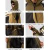 GSOU SNOW Men Ski Jacket Women Baggy Snowboard Jacket Snow Coat Mountain Jacket Hooded Waterproof Windproof Reflective Strip(Green)