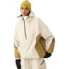 GSOU SNOW Men Snowboard Jacket Ski Baggy Women Snow Coat Waterproof Winter Sport Hooded Reflective Strip(Beige 1)