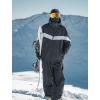 GSOU SNOW Men Snowboard Jacket Ski Baggy Women Snow Coat Waterproof Winter Sport Hooded Reflective Strip(Beige)