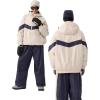 GSOU SNOW Men Snowboard Jacket Ski Baggy Women Snow Coat Waterproof Winter Sport Hooded Reflective Strip(Beige)