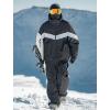 GSOU SNOW Men Snowboard Jacket Ski Baggy Women Snow Coat Waterproof Winter Sport Hooded Reflective Strip(Black)