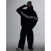 GSOU SNOW Men Snowboard Jacket Ski Baggy Women Snow Coat Waterproof Winter Sport Hooded Reflective Strip(Black)
