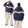 GSOU SNOW Men Snowboard Jacket Ski Baggy Women Snow Coat Waterproof Winter Sport Hooded Reflective Strip(Navy)