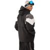 GSOU SNOW Men’s Baggy Snowboard Jackets Waterproof Ski Jacket Women Insulated Pullover 2L Snow Coat(Black+grey)