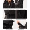 GSOU SNOW Men’s Baggy Snowboard Jackets Waterproof Ski Jacket Women Insulated Pullover 2L Snow Coat(Black+grey)