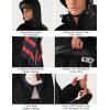 GSOU SNOW Men’s Baggy Snowboard Jackets Waterproof Ski Jacket Women Insulated Pullover 2L Snow Coat(Black-red)
