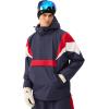 GSOU SNOW Men’s Baggy Snowboard Jackets Waterproof Ski Jacket Women Insulated Pullover 2L Snow Coat(Navy+red)