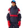 GSOU SNOW Men’s Baggy Snowboard Jackets Waterproof Ski Jacket Women Insulated Pullover 2L Snow Coat(Navy+red)