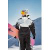 GSOU SNOW Men’s Baggy Snowboard Jackets Waterproof Ski Jacket Women Insulated Pullover 2L Snow Coat(White-black)