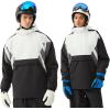 GSOU SNOW Men’s Baggy Snowboard Jackets Waterproof Ski Jacket Women Insulated Pullover 2L Snow Coat(White-black)