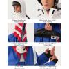 GSOU SNOW Men’s Baggy Snowboard Jackets Waterproof Ski Jacket Women Insulated Pullover 2L Snow Coat(White-blue)