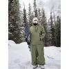 GSOU SNOW Mens Baggy Snowboard Pants Womens Snow Pants Loose Waterproof Ski Pants for Skiing(Army Green)