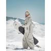 GSOU SNOW Mens Baggy Snowboard Pants Womens Snow Pants Loose Waterproof Ski Pants for Skiing(Beige)