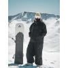 GSOU SNOW Mens Baggy Snowboard Pants Womens Snow Pants Loose Waterproof Ski Pants for Skiing(Black)