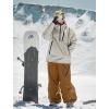 GSOU SNOW Mens Baggy Snowboard Pants Womens Snow Pants Loose Waterproof Ski Pants for Skiing(Coffee)