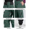 GSOU SNOW Mens Baggy Snowboard Pants Womens Snow Pants Loose Waterproof Ski Pants for Skiing(Green)