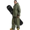 GSOU SNOW Mens Ski Jacket and Pants Set Ski Suit Snowboard Pants Mens Snow Suit Snowboarding Jacket Waterproof Windproof(Army Green)