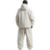 GSOU SNOW Mens Ski Jacket and Pants Set Ski Suit Snowboard Pants Mens Snow Suit Snowboarding Jacket Waterproof Windproof(Beige)