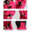 GSOU SNOW Mens Ski Jacket and Pants Set Ski Suit Snowboard Pants Mens Snow Suit Snowboarding Jacket Waterproof Windproof(Rose Red)