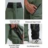GSOU SNOW Mens Ski Pants Women Snowboard Pant Waterproof Windproof Warm Insulated Outdoor Snow Winter Sports(Army Green)