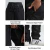 GSOU SNOW Mens Ski Pants Women Snowboard Pant Waterproof Windproof Warm Insulated Outdoor Snow Winter Sports(Black)