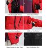 GSOU SNOW Men’s Snowboard Jacket Waterproof Ski Coat Winter Snow Insulated Windproof Jacket(Red)