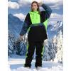 GSOU SNOW Ski Jacket Waterproof Windproof Snowboarding Men Women Insulated Warm Fabric(Black Green)