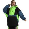 GSOU SNOW Ski Jacket Waterproof Windproof Snowboarding Men Women Insulated Warm Fabric(Black Green)