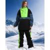 GSOU SNOW Ski Jacket Waterproof Windproof Snowboarding Men Women Insulated Warm Fabric(Black Green)