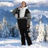 GSOU SNOW Ski Jacket Waterproof Windproof Snowboarding Men Women Insulated Warm Fabric(Black White)