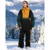 GSOU SNOW Ski Jacket Waterproof Windproof Snowboarding Men Women Insulated Warm Fabric(Black Yellow)