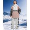 GSOU SNOW Ski Jacket Waterproof Windproof Snowboarding Men Women Insulated Warm Fabric(Pink White)