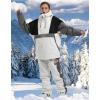 GSOU SNOW Ski Jacket Waterproof Windproof Snowboarding Men Women Insulated Warm Fabric(White)