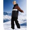 GSOU SNOW Ski Jacket Waterproof Windproof Snowboarding Men Women Insulated Warm Fabric(White Brown)