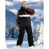 GSOU SNOW Ski Jacket Waterproof Windproof Snowboarding Men Women Insulated Warm Fabric(White Brown)