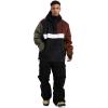 GSOU SNOW Ski Jacket Waterproof Windproof Snowboarding Men Women Insulated Warm Fabric(White Brown)