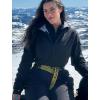 GSOU SNOW Ski Suit Women Snowsuit Slim One Piece Jumpsuit Snow Jackets Waterproof Winter Windproof Outdoor Sports Warm(All Black)