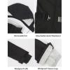 GSOU SNOW Ski Suit Women Snowsuit Slim One Piece Jumpsuit Snow Jackets Waterproof Winter Windproof Outdoor Sports Warm(All Black)