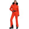 GSOU SNOW Ski Suit Women Snowsuit Slim One Piece Jumpsuit Snow Jackets Waterproof Winter Windproof Outdoor Sports Warm(All Orange)