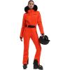 GSOU SNOW Ski Suit Women Snowsuit Slim One Piece Jumpsuit Snow Jackets Waterproof Winter Windproof Outdoor Sports Warm(All Orange)
