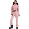 GSOU SNOW Ski Suit Women Snowsuit Slim One Piece Jumpsuit Snow Jackets Waterproof Winter Windproof Outdoor Sports Warm(All Pink)