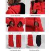 GSOU SNOW Ski Suit Women Snowsuit Slim One Piece Jumpsuit Snow Jackets Waterproof Winter Windproof Outdoor Sports Warm(All Red)