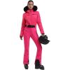 GSOU SNOW Ski Suit Women Snowsuit Slim One Piece Jumpsuit Snow Jackets Waterproof Winter Windproof Outdoor Sports Warm(All Rose Red)