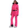 GSOU SNOW Ski Suit Women Snowsuit Slim One Piece Jumpsuit Snow Jackets Waterproof Winter Windproof Outdoor Sports Warm(All Rose Red)