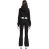 GSOU SNOW Ski Suit Women Snowsuit Slim One Piece Jumpsuit Snow Jackets Waterproof Winter Windproof Outdoor Sports Warm(Black 1)