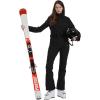GSOU SNOW Ski Suit Women Snowsuit Slim One Piece Jumpsuit Snow Jackets Waterproof Winter Windproof Outdoor Sports Warm(Black 2)