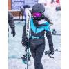 GSOU SNOW Ski Suit Women Snowsuit Slim One Piece Jumpsuit Snow Jackets Waterproof Winter Windproof Outdoor Sports Warm(Black)