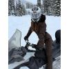 GSOU SNOW Ski Suit Women Snowsuit Slim One Piece Jumpsuit Snow Jackets Waterproof Winter Windproof Outdoor Sports Warm(Black-01)